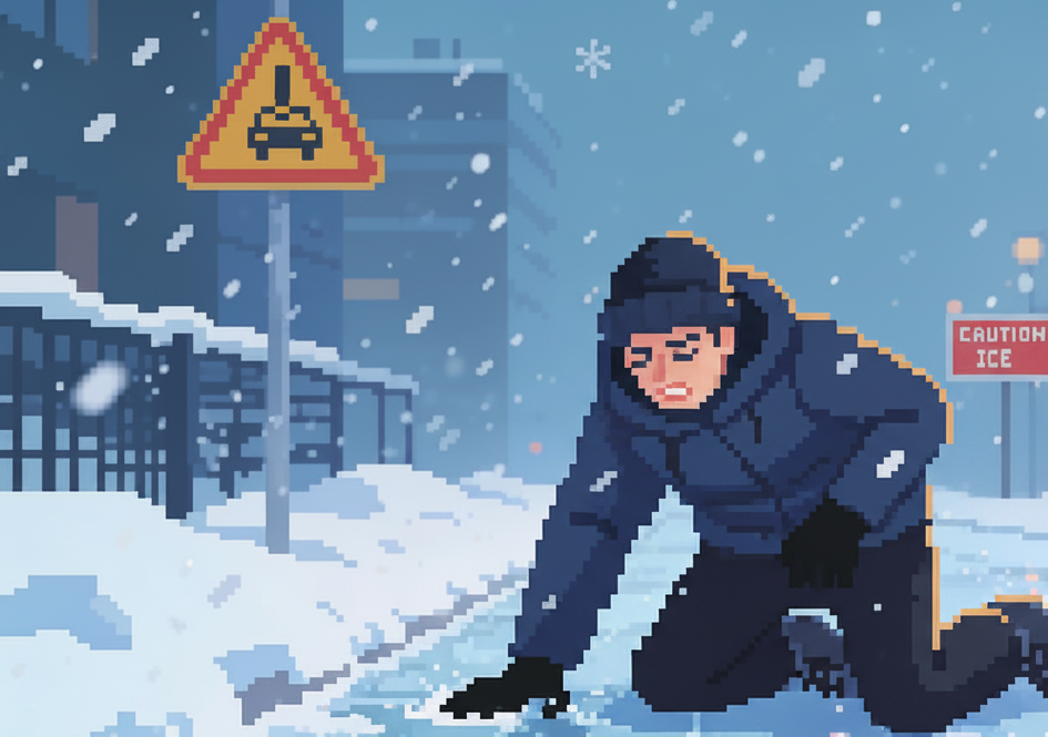 Winter brings icy roads and sidewalks that cause frequent slip-and-fall accidents.